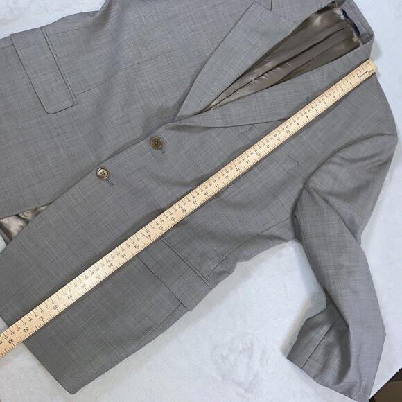 Brooks Brothers 346 Blazer Mens Sport Coat‎ Size 44RG Gray Business Stretch Wool - Picture 8 of 15